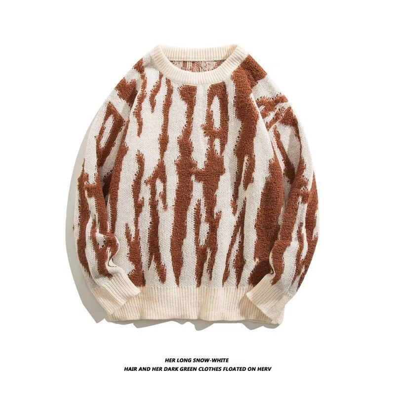 2024 nuevo overcoat de punto de cuello redondo de tendencia masculina de otoño y invierno de tamaño grande suéter de alto nivel de viento perezoso