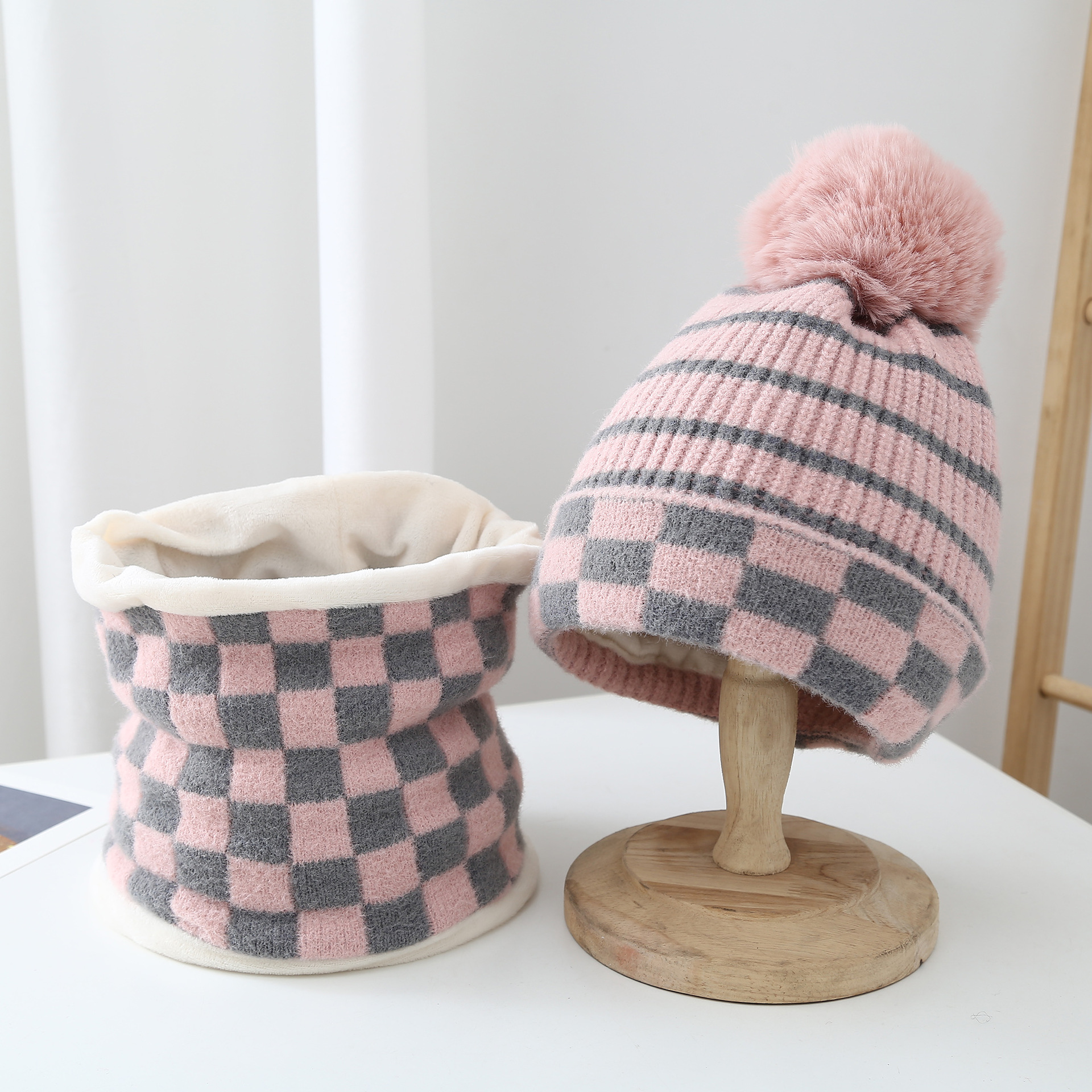 Sombrero bufanda cálida bufanda de mujer Otoño e Invierno conjunto de dos piezas invierno 2021 nuevo sombrero de lana de punto a prueba de frío