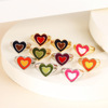 Cross -border INS new double -layer dual -layer love coffee two -color sweet love drip oil rings