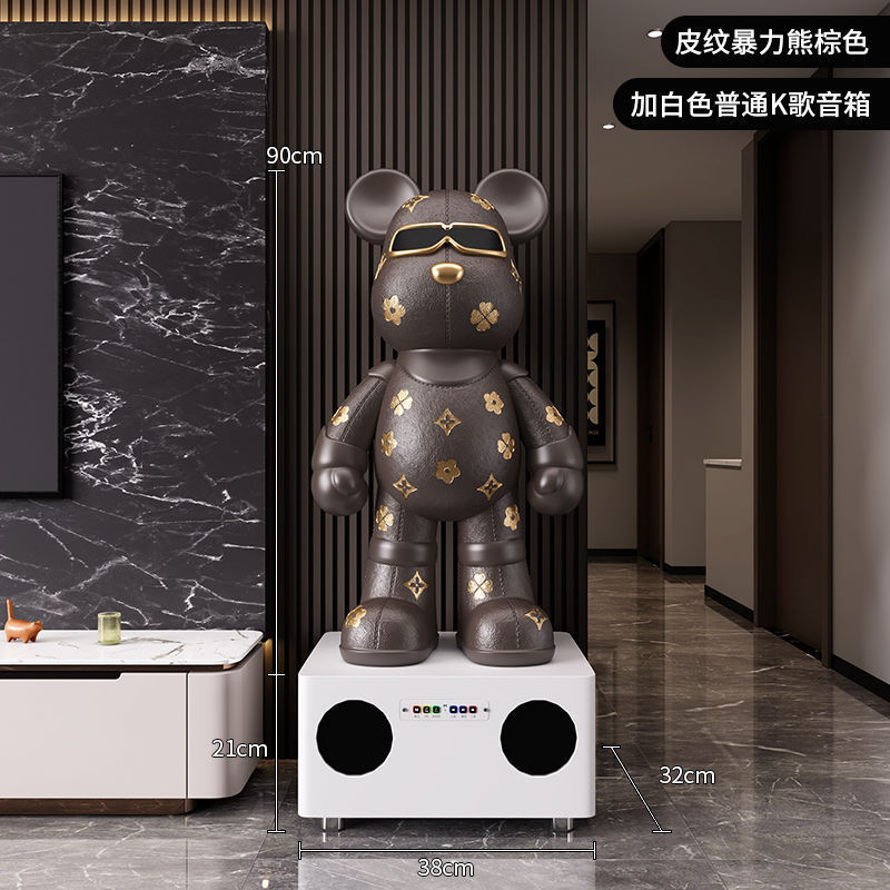 Pwen Violent Bear 大型床置き装飾品リビングルームテレビキャビネットの隣の家の装飾新築祝いギフトライト高級|undefined
