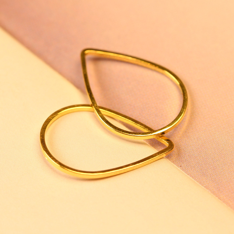 DIY饰品配件 水滴铜圈无口扁平圈几何闭口圈耳环材料厂家现货批发