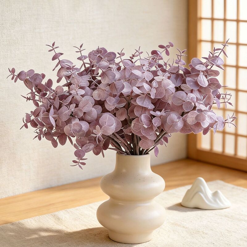 Eucalyptus leaves, artificial green plants for landscaping decoration, artificial flowers, green plants, artificial trees for landscaping, money leaves, dead branches, tree leaves