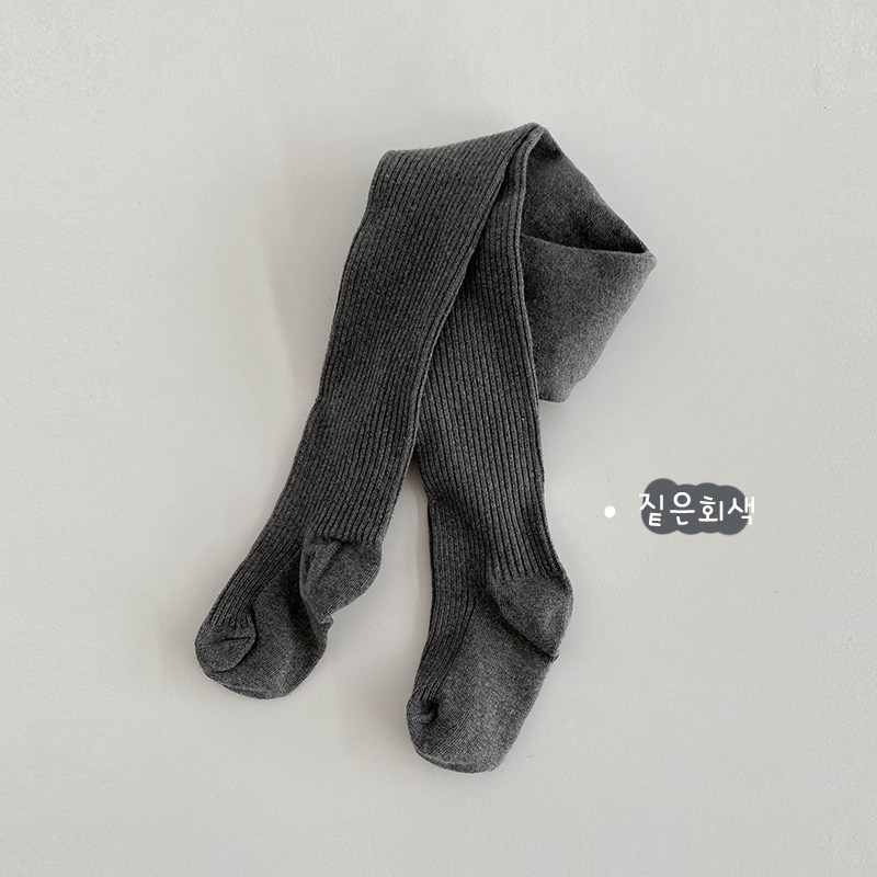 1385 pantimedias para niños al por mayor de Primavera de color sólido de doble aguja de los niños leggings de algodón tira de los NIÑOS Calcetines de baile