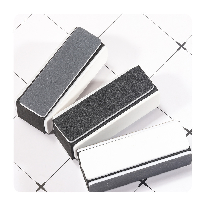 Herramientas para uñas Bloque de pulido de cuatro lados pulido de tres niveles en blanco y negro Wenwan Bodhi Nuez Bloque de pulido especial Bloque de tofu