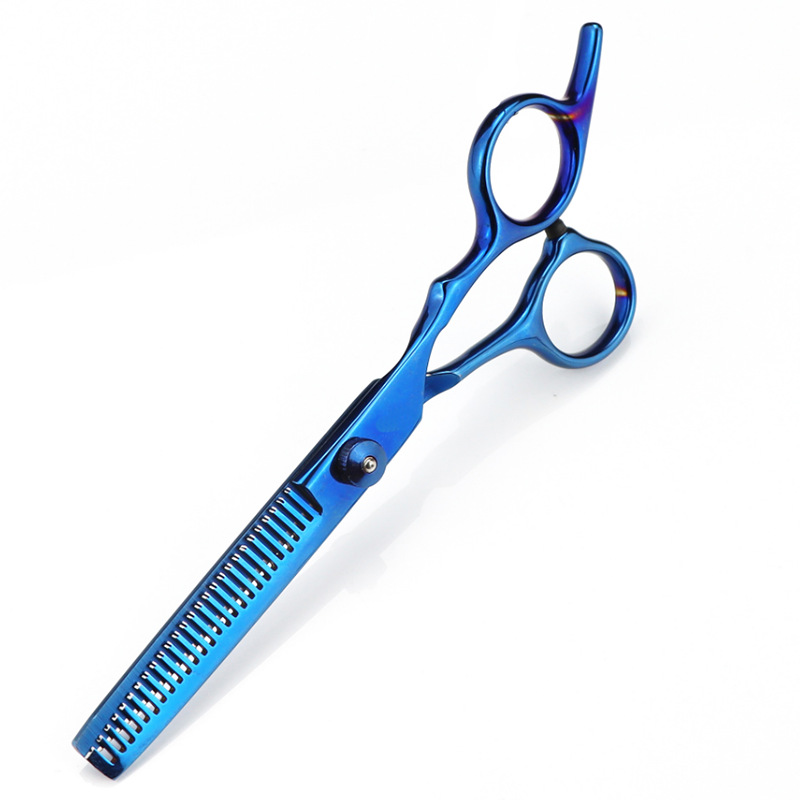 Venta al por mayor tijeras planas de acero inoxidable de 6 pulgadas tijeras de dientes tijeras finas oro/azul/color/púrpura/Negro precio de venta directa de fábrica es excelente