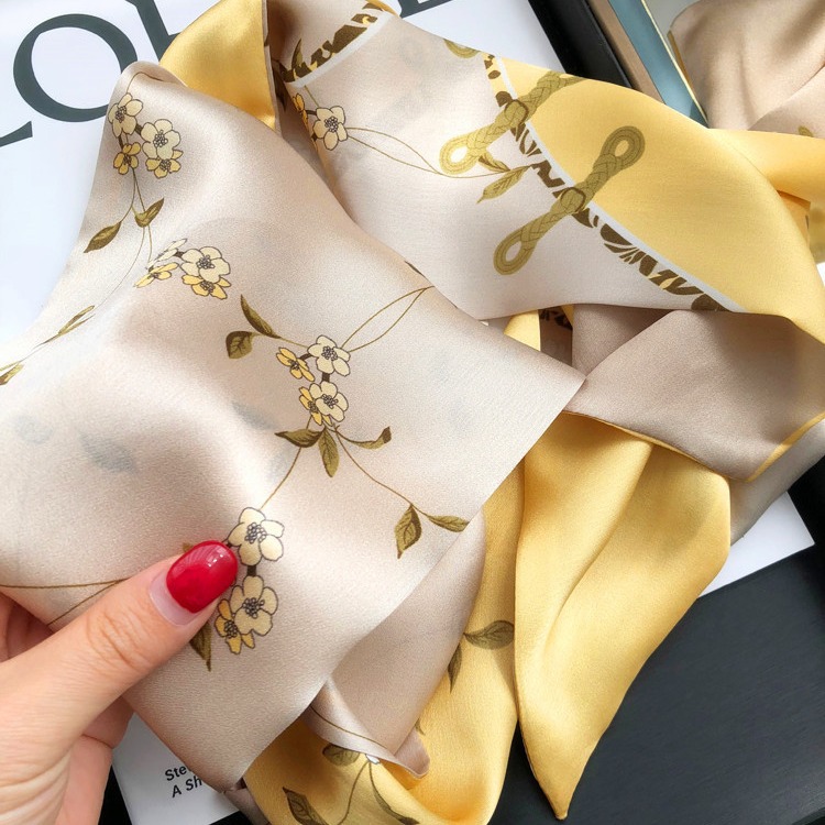 Classic silk summer universal long scarf