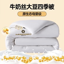 2025新款针织牛奶丝大豆被家用被子被芯春秋被双人柔软通用可水洗