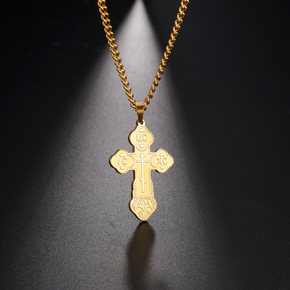 Cross Necklace For Men 304 Stainless Steel Pendant Jewellery_voghion.com