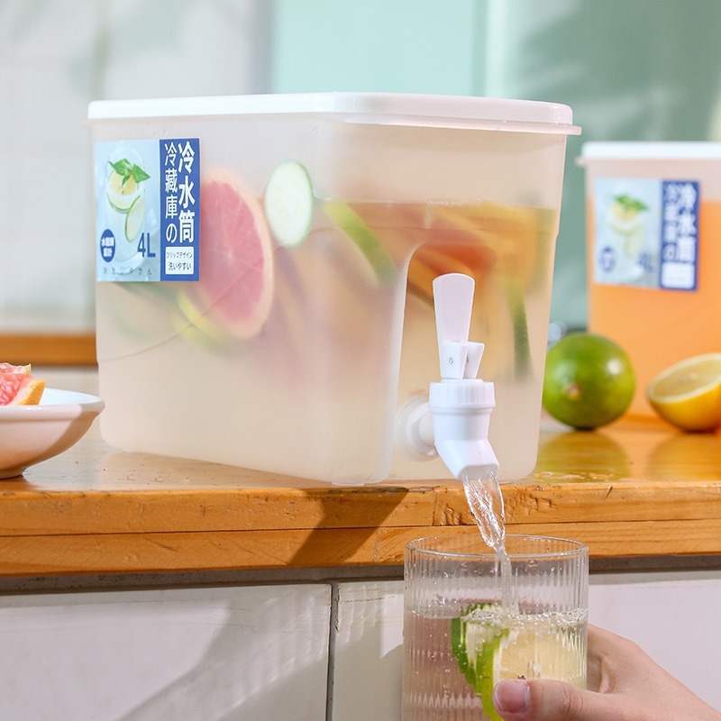 冰箱冷水壶带龙头家用大容量耐高温塑料开水杯饮料桶凉水冷热两用|undefined