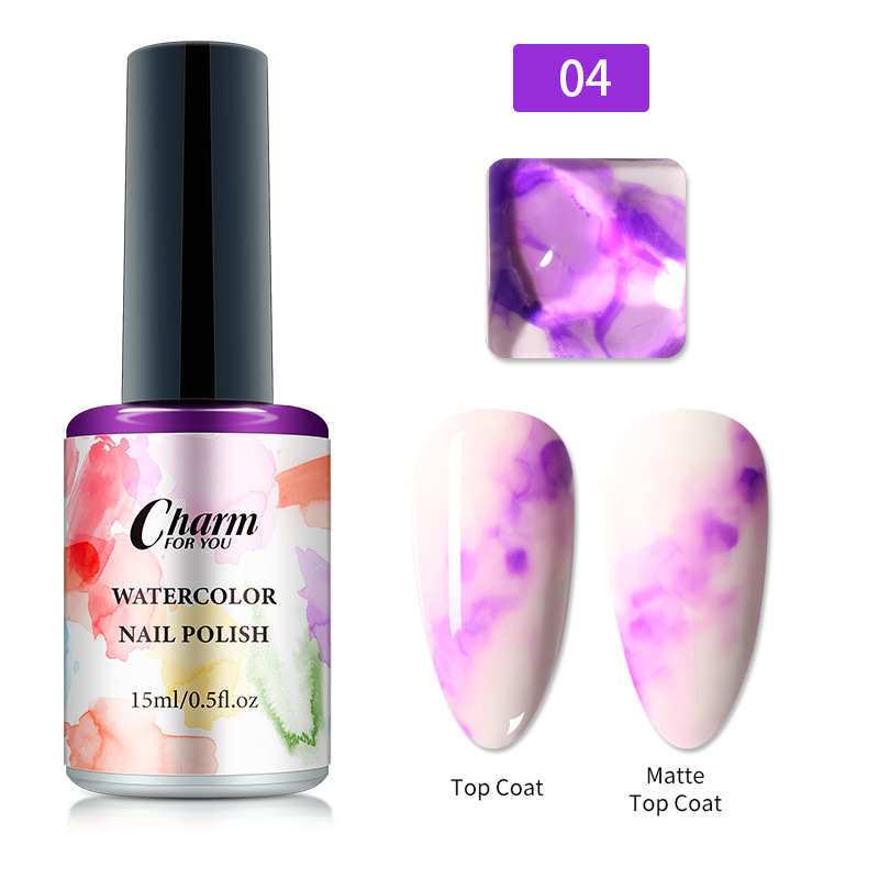 En stock al por mayor nuevas manchas de tinta japonesa líquido mágico color burbuja agua japonés esmalte de uñas pegamento gradiente uñas arte manchas líquido