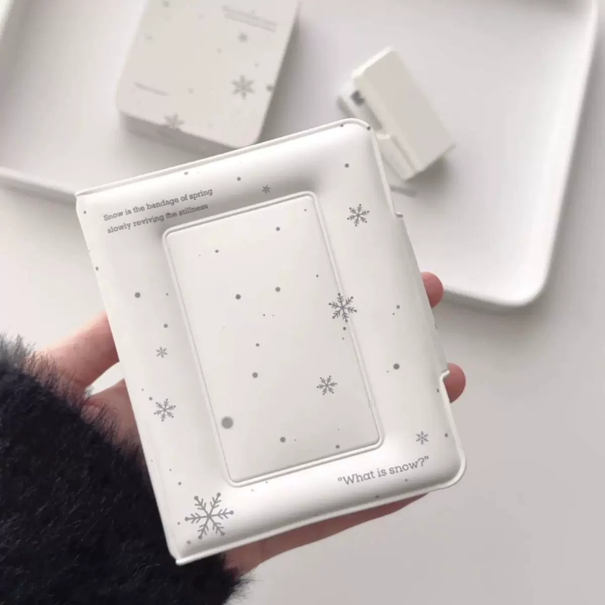 新款雪花PU加厚3寸小卡追星爱豆卡包收纳拍立得一宫格卡册收纳册