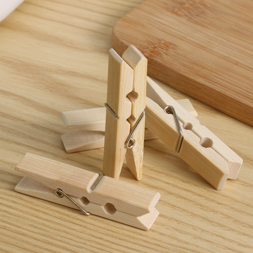 Bamboo drying clips, 20-piece daily storage clips, clothing clips, multi-purpose bamboo grape clips, greenhouse clips
