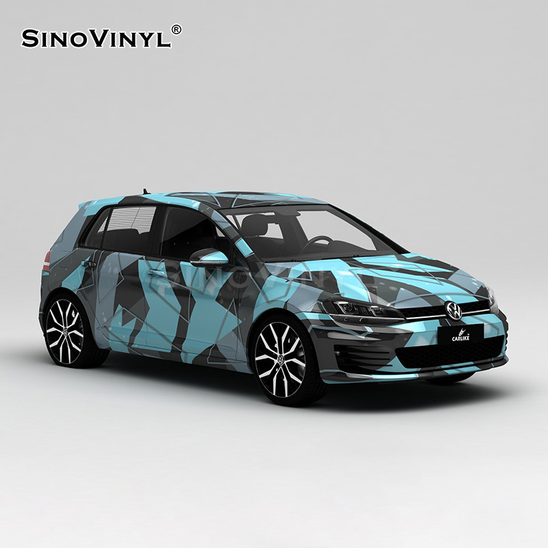 Serie de pintura de camuflaje Carlake película de cambio de color del coche blanco y negro doble color a juego pegatinas de cuerpo de coche pintura de color degradado cambio de color del coche