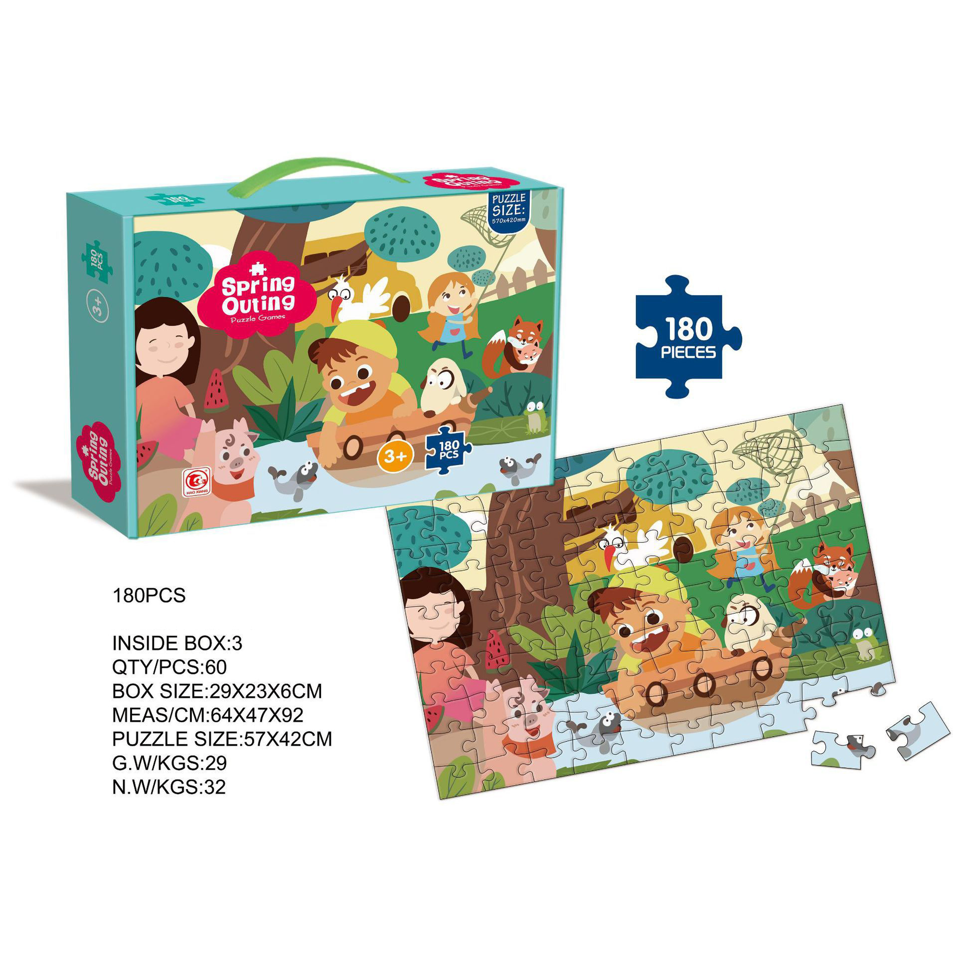 Rompecabezas infantil de papel grande e irregular de 100 piezas, juguete educativo para regalo de jardín de infantes, dropshipping