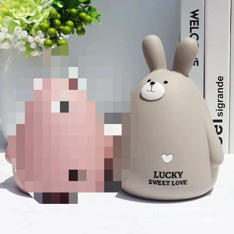 Ёмкая cartoon милый piggy bank для мальчиков и девочек, интернет-знаменитость, защита от падения