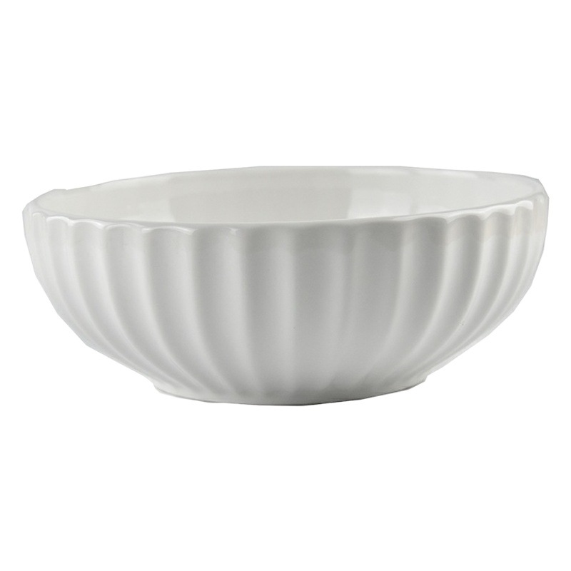 Blanco puro de cerámica tazón de calabaza restaurante del hotel tazón de sopa antigua personalidad creativa hogar porcelana de magnesio ramen tazón de fruta