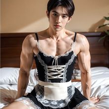 跨境男士情趣内衣性感男仆装制服诱惑撩汉男gay伪娘女装大佬裙子