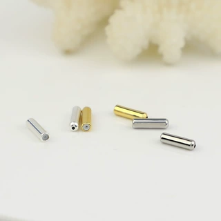 铜镀18k真金胸针套管 硅胶塞 一字胸针子弹头塞饰品配件批发