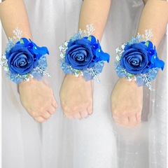 新商品の結婚祝いのバラのシミュレーション花ビジネス祝典のゲストの胸の花の新郎の新婦の胸の花の手首の花