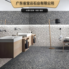 源头厂家来图来样定制人造石背景墙面水磨石地面楼梯地铺装饰材料