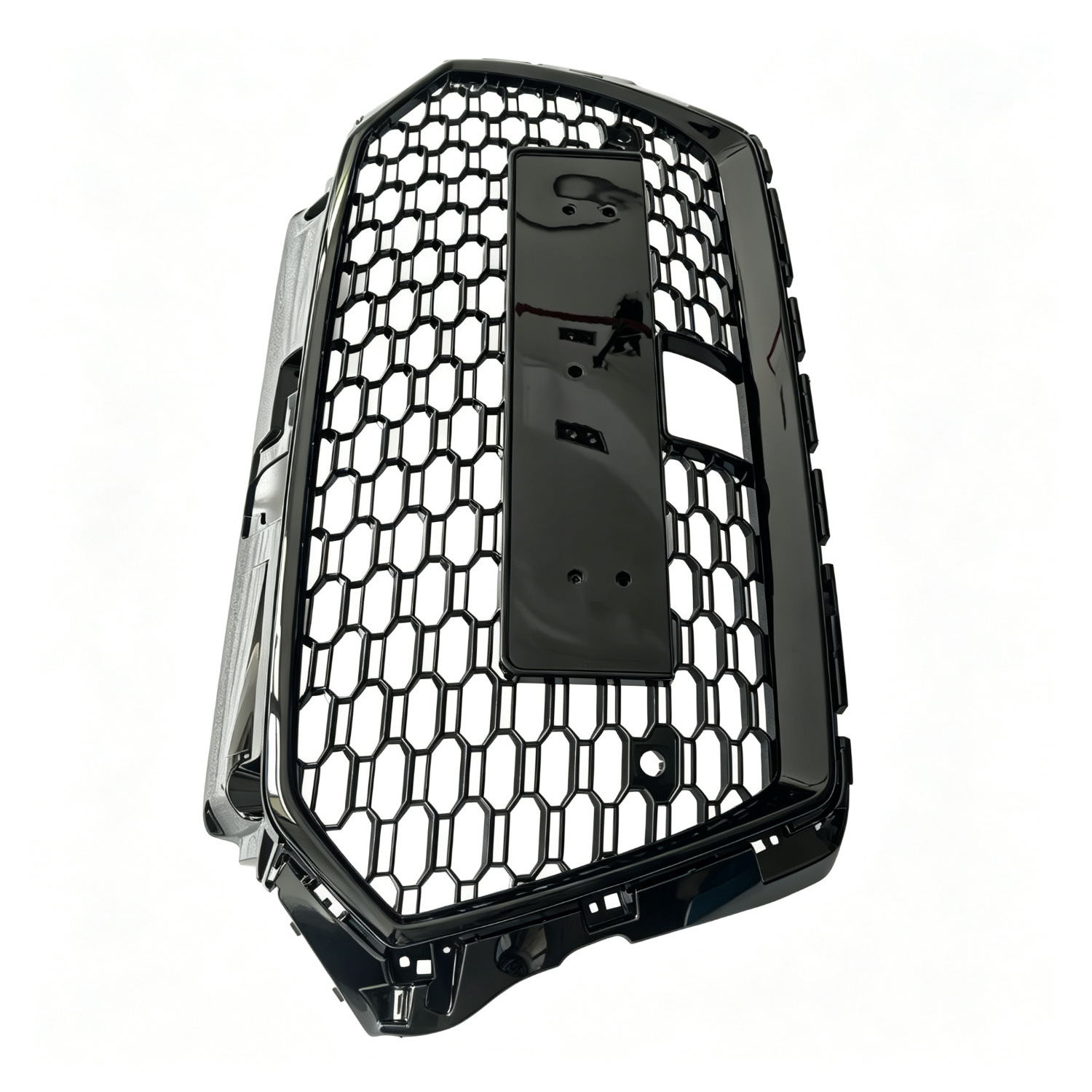Suitable for Audi A3/S38V 2017 2018 2019 Mesh Grille Rs3 with Acc Hole Glossy Black Honeycomb