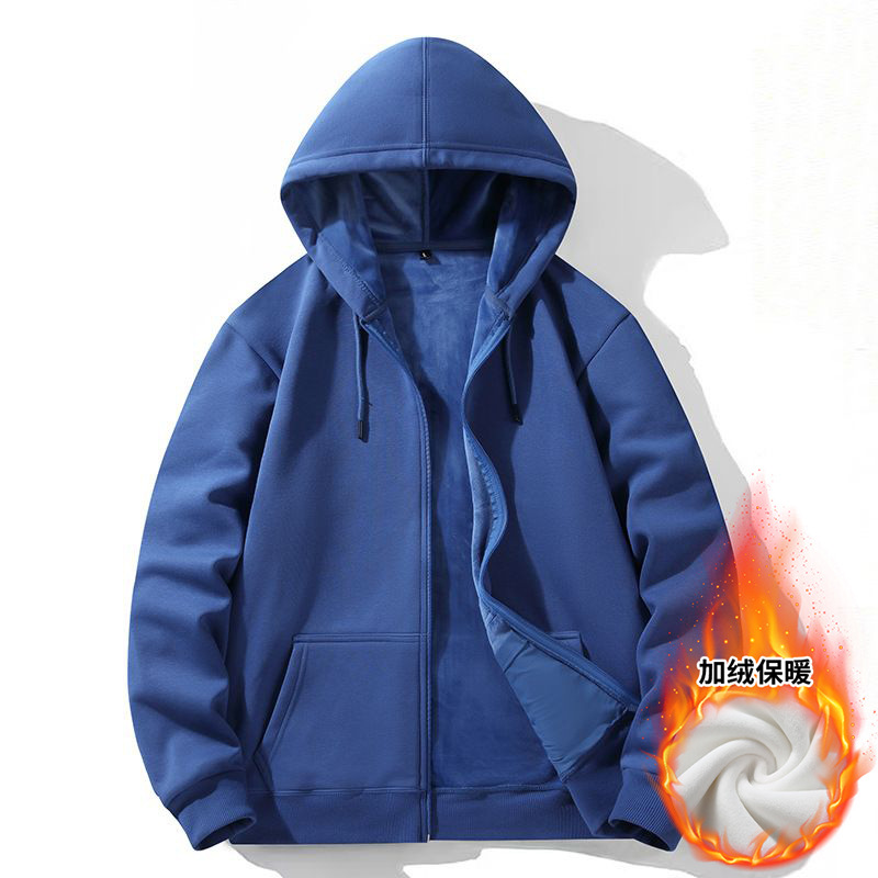 대외 무역 카디건 스웨터 남자 봄과 가을 미국 기모 후드 커플의 최고 옷 느슨한 스포츠 지퍼 코트 국경