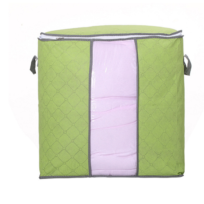 Bolsa de almacenamiento de ropa de carbón de bambú no tejido bolsa de algodón bolsa de colcha para el hogar acabado y movimiento bolsa de almacenamiento a prueba de polvo y humedad