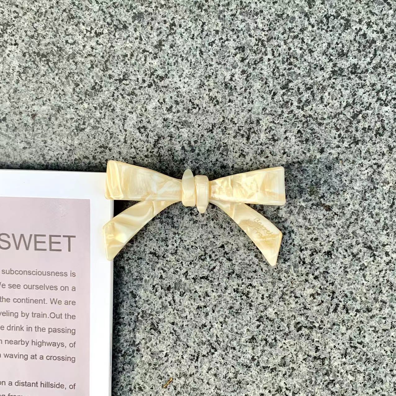 Women's Simple Style Classic Style Bow Knot Acetic Acid Sheets Hair Clip display picture 6