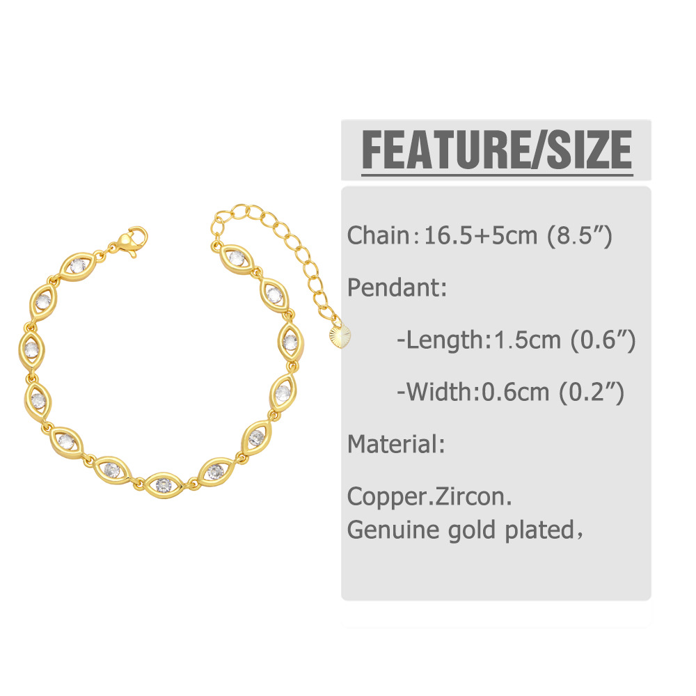 Fashion Cartoon Character Copper Bracelets Plating Zircon Copper Bracelets