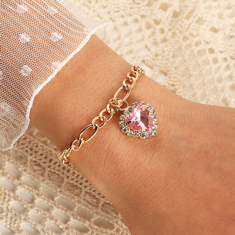 Bracelet En Zircon D&#39;amour De Diamant De Mode Simple display picture 13