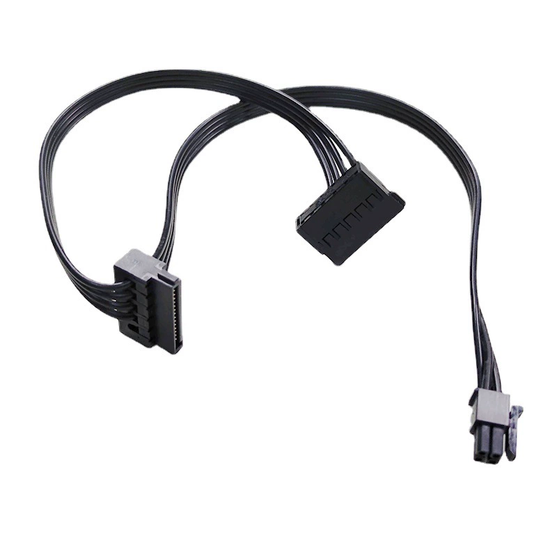 Кабель питания жёсткого диска 4PIN→SATA мини, малый 4P на двойной SATA, плата 4P→SATA