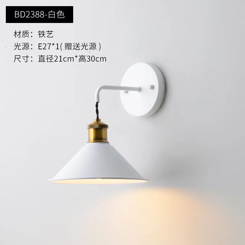 Nórdico creativo dormitorio lámpara de pared color macaron lámpara pasillo escaleras lámpara de pared simple lámpara de noche