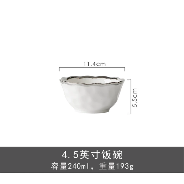4.5 bowl of silver side (hammer pattern)