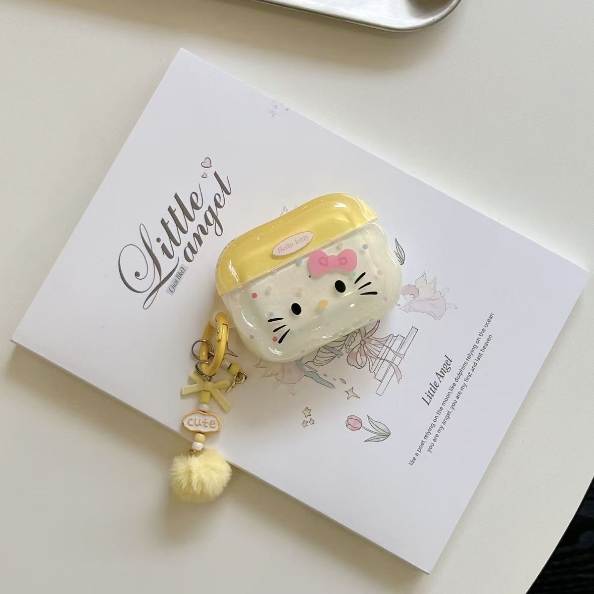 Jelly leche amarillo kt para Apple Airpod Pro3 / 2 auriculares, quinta generación de AirPods, 4 generación de estuche de protección Bluetooth