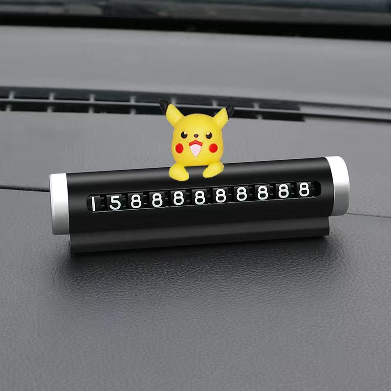 Matrículas de estacionamiento temporal de automóviles, decoraciones interiores de automóviles, personalidad linda, suministros creativos para automóviles, placas de teléfono de automóviles móviles