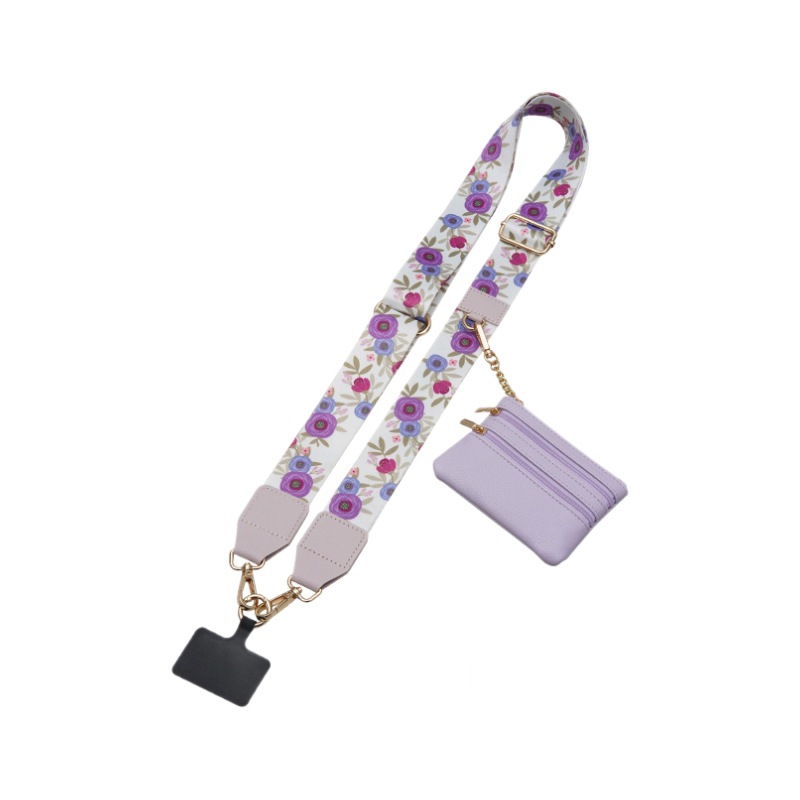 Nuevo cordón de teléfono móvil transfronterizo de FBA, correa de hombro de mensajero de teléfono móvil ajustable, flor de muñeca, cordón de teléfono móvil de alta gama