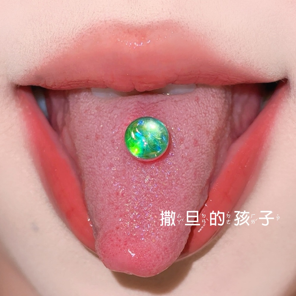 Satan's Child Mermaid Seven Color Tongue Pin - Comfortable 12mm Tongue Ring for Oral Piercing detail image 10