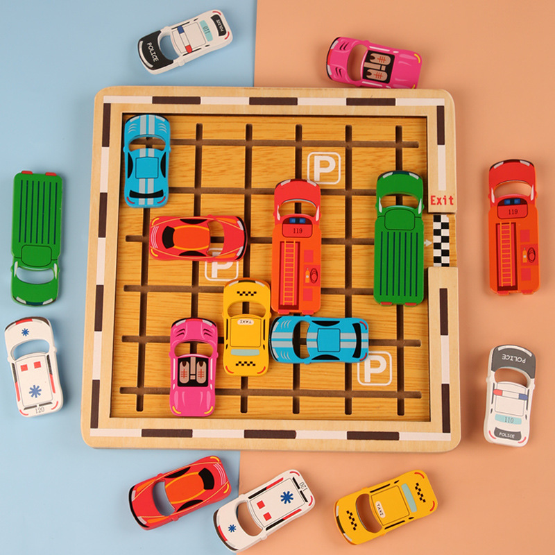 Coche de madera para niños saliendo del juego de la Biblioteca educación temprana desarrollo de inteligencia pensamiento lógico concentración revertir juguetes de almacenamiento