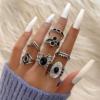 Retro accessory, ring, set, European style, suitable for import, with gem