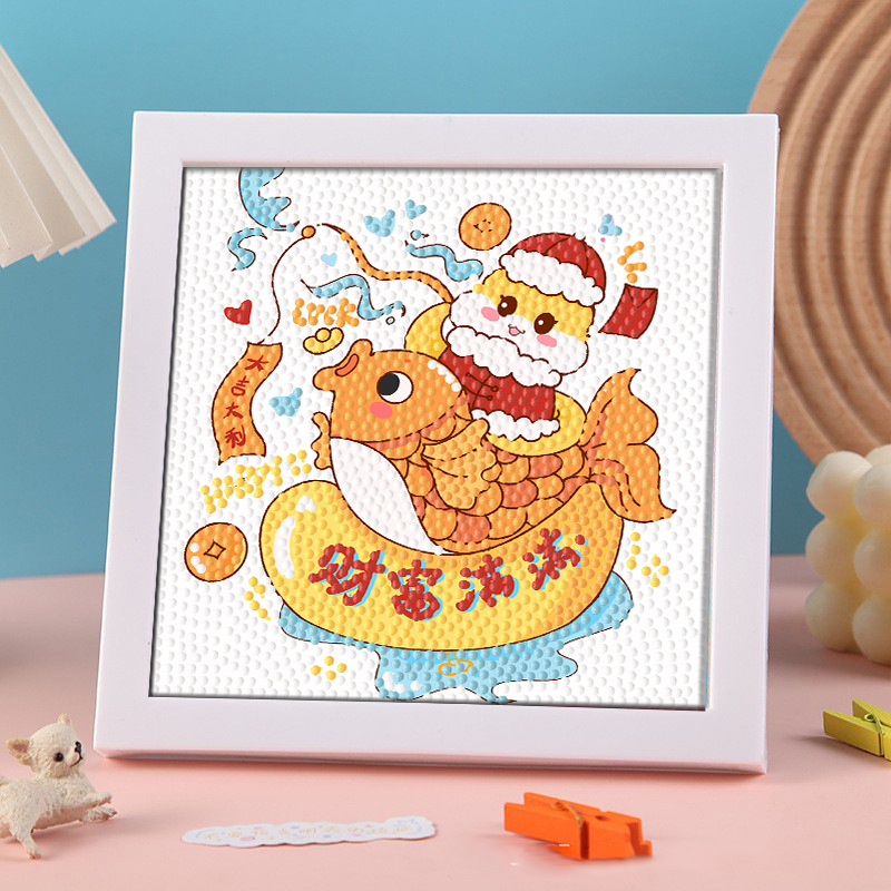 Diamante infantil DIY hecha a mano con material de marco paquete de dibujos animados Sanliou pegatinas de diamante regalo al por mayor pinturas de mampostería