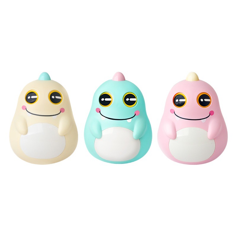 Cross-Border Baby Rattle with Swinging Eyes, Cartoon Dinosaur Tumbler, Children's Gift, Hot-Selling Street Stall Toy