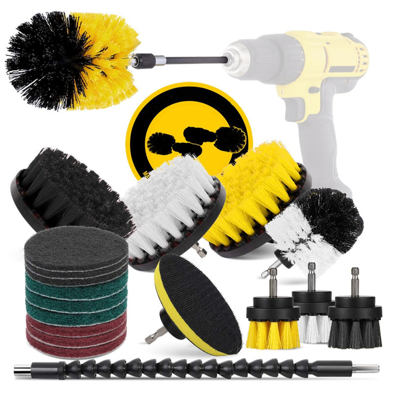 Suministro cocina baño cepillo limpieza coches 20 piezas conjunto l hogar taladro eléctrico herramienta pulido