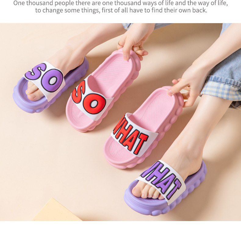 跨境熱銷2022新款時尚外穿厚底女拖鞋防水防滑百搭軟底壹字拖女鞋