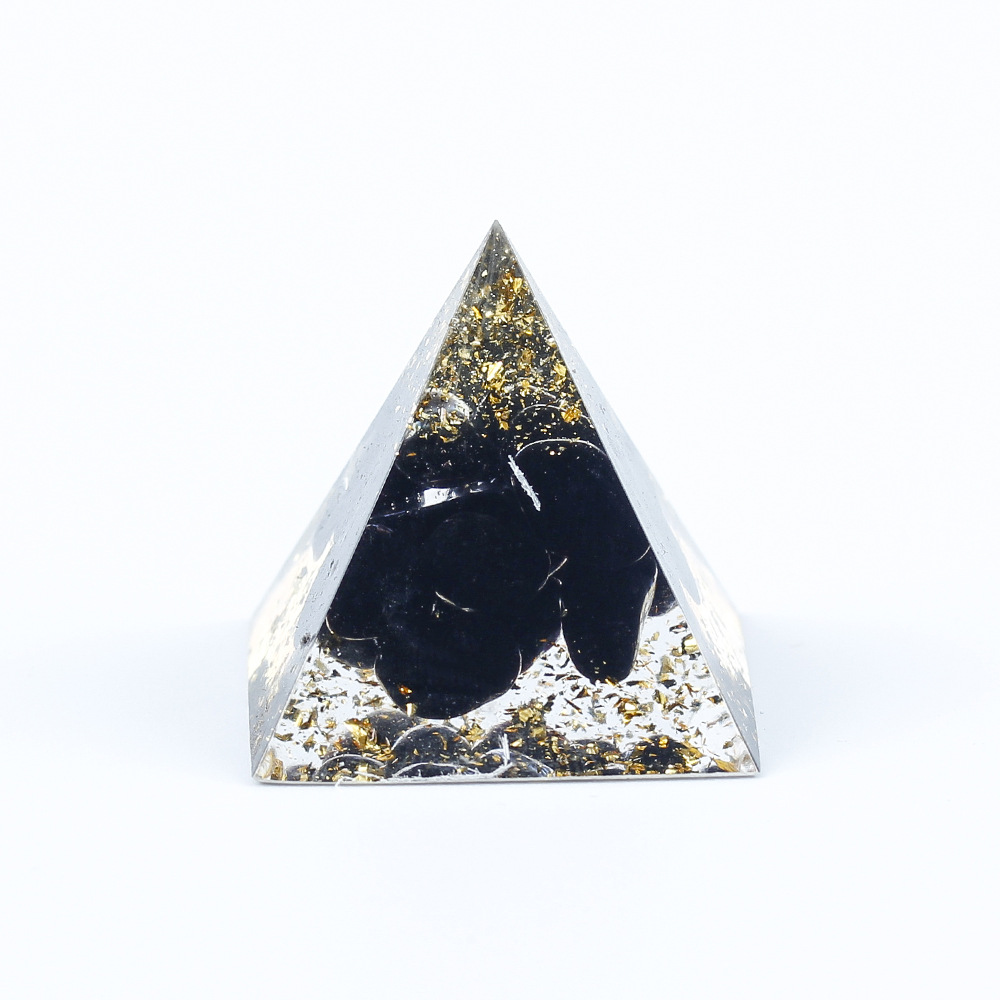 1个水晶碎石摆件金字塔三角形环氧树脂滴胶桌面小摆件节日礼物3cm - 9