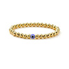 Golden replica, fashionable elastic round beads, 14 carat, 6mm, simple and elegant design
