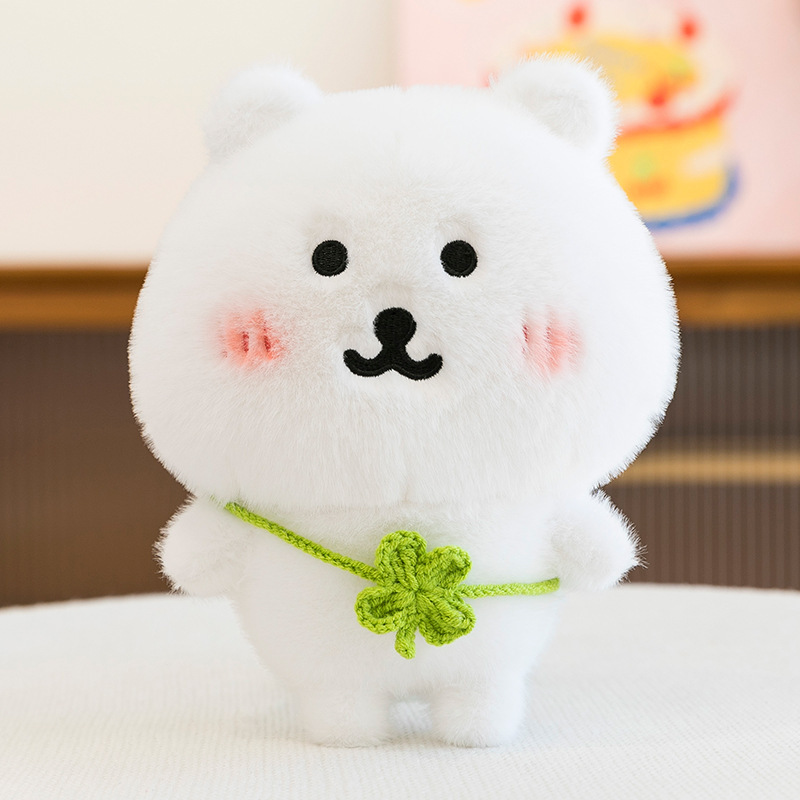 新しい自己嘲笑小さな白いクマよだれかけ布人形人形スカーフアクセサリークマ人形子供の diy 着替え服|undefined