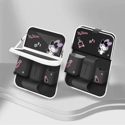 Car Accessory – Car table board - melody-black2-upgraded-folding-dining-table-and-free-waterproof-storage-bucket