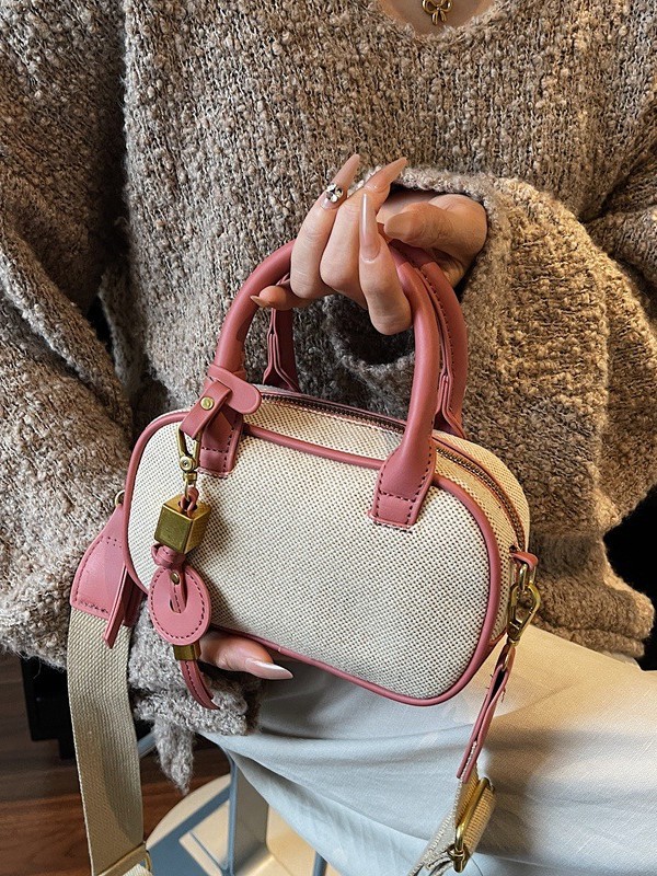 Bolsa de bolos de nicho coreano bolsas de bolos de mano lienzo colgante de color retro de alta calidad bolsas de hombro