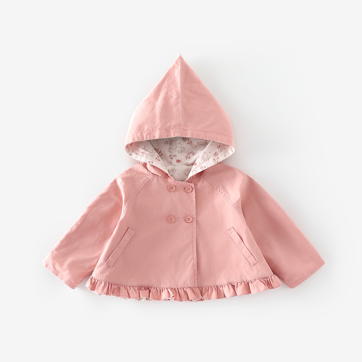 Chaqueta de encaje rosa de doble cara