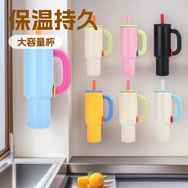 Nuevo 316 taza de acero inoxidable con colgantes de mango portátil taza de automóvil de alto valor facial de chicas lindas tazas de paja